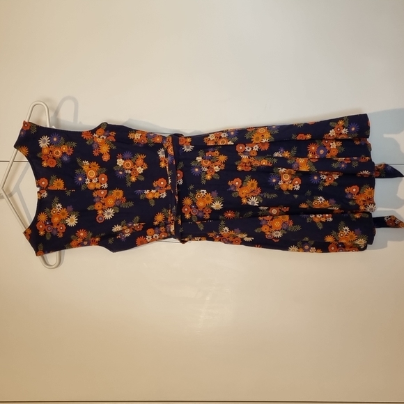Princess Highway, floral linen dress, navy blue, size 8 - Picture 5 of 5